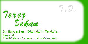 terez dekan business card